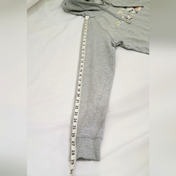 The North Face Womens Grey Hoodie Printed Pullover Kangaroo Pockets Logo L - Picture 9 of 15